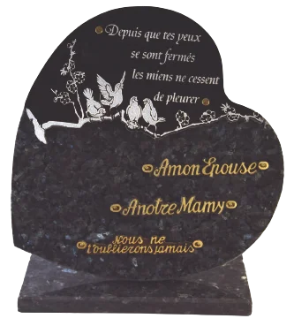 Plaque cœur labrador bleu avec doublure fauvette 803.1 sur base